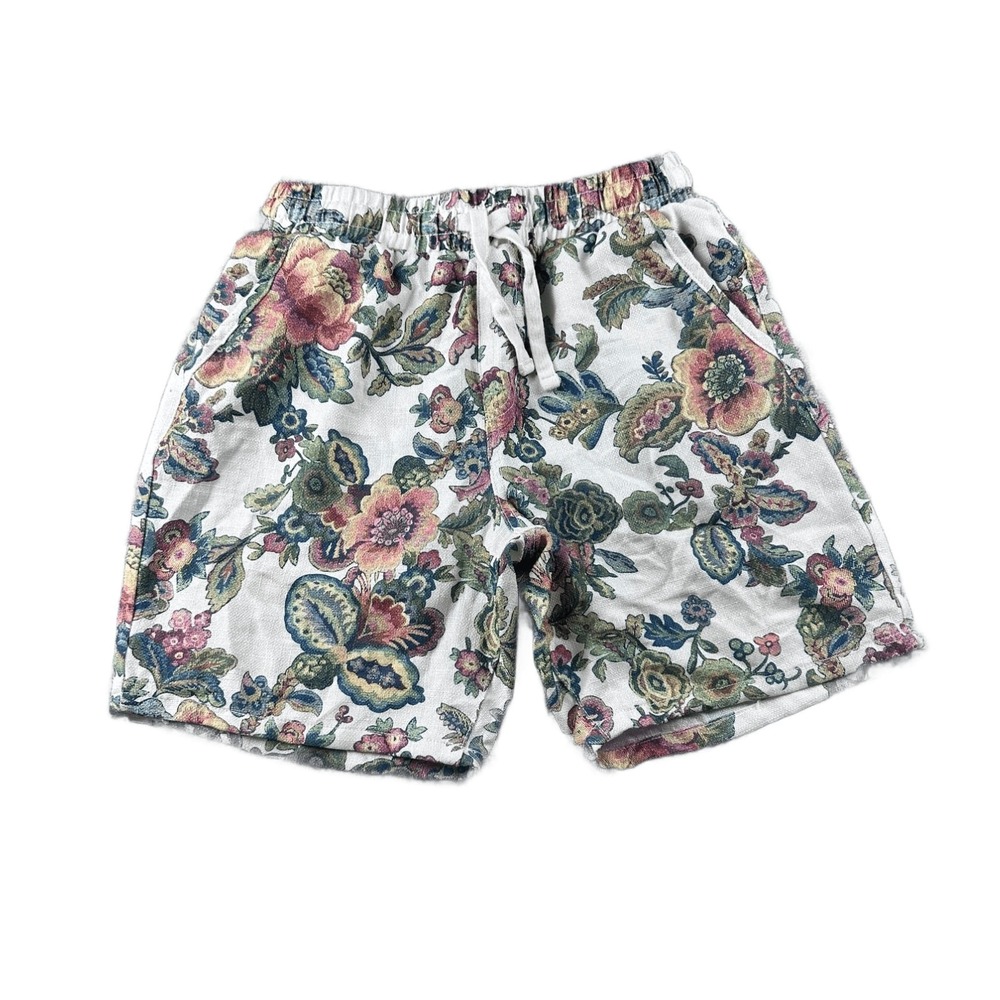 Malibu Drill Clothing Co Shorts Men M Multi Color Flat Front Summer Floral Boho